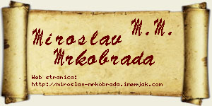 Miroslav Mrkobrada vizit kartica
